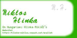 miklos hlinka business card